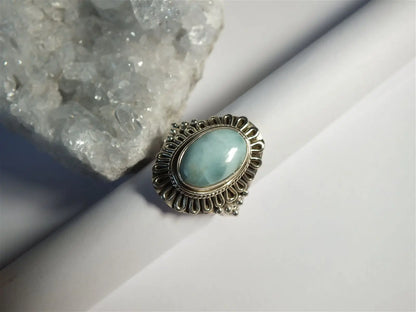 Bague avec larimar T.63 - Aurore Lune 