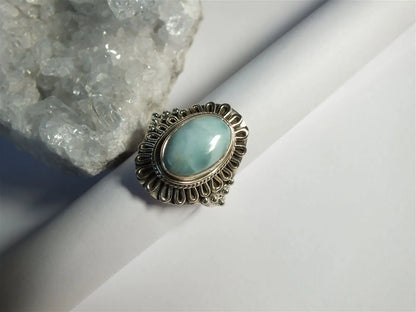 Bague avec larimar T.63 - Aurore Lune 