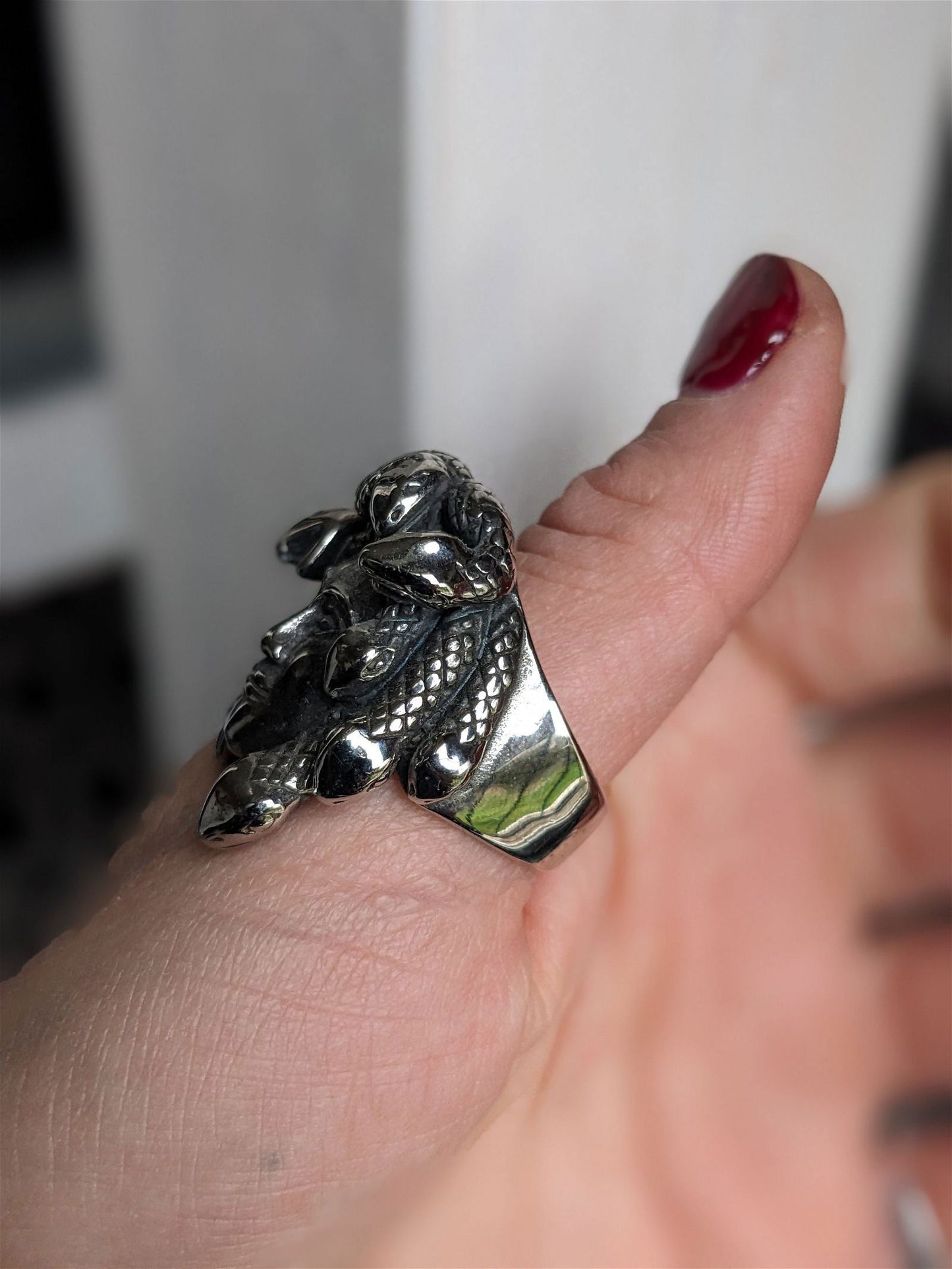 Bague inox T.70 Meduse - Aurore Lune 