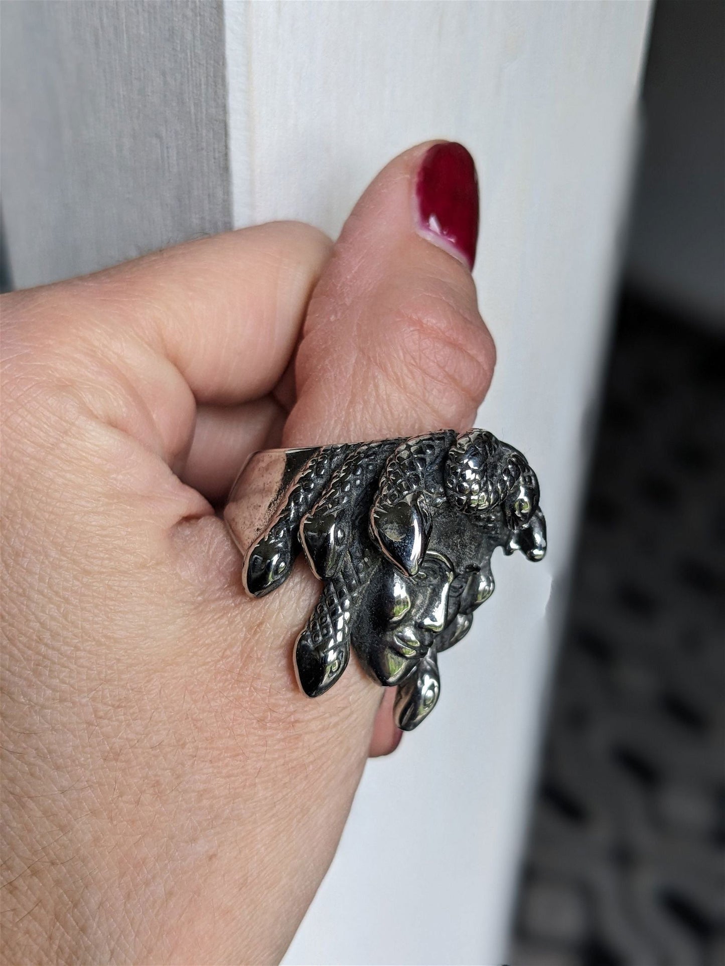 Bague inox T.70 Meduse - Aurore Lune 