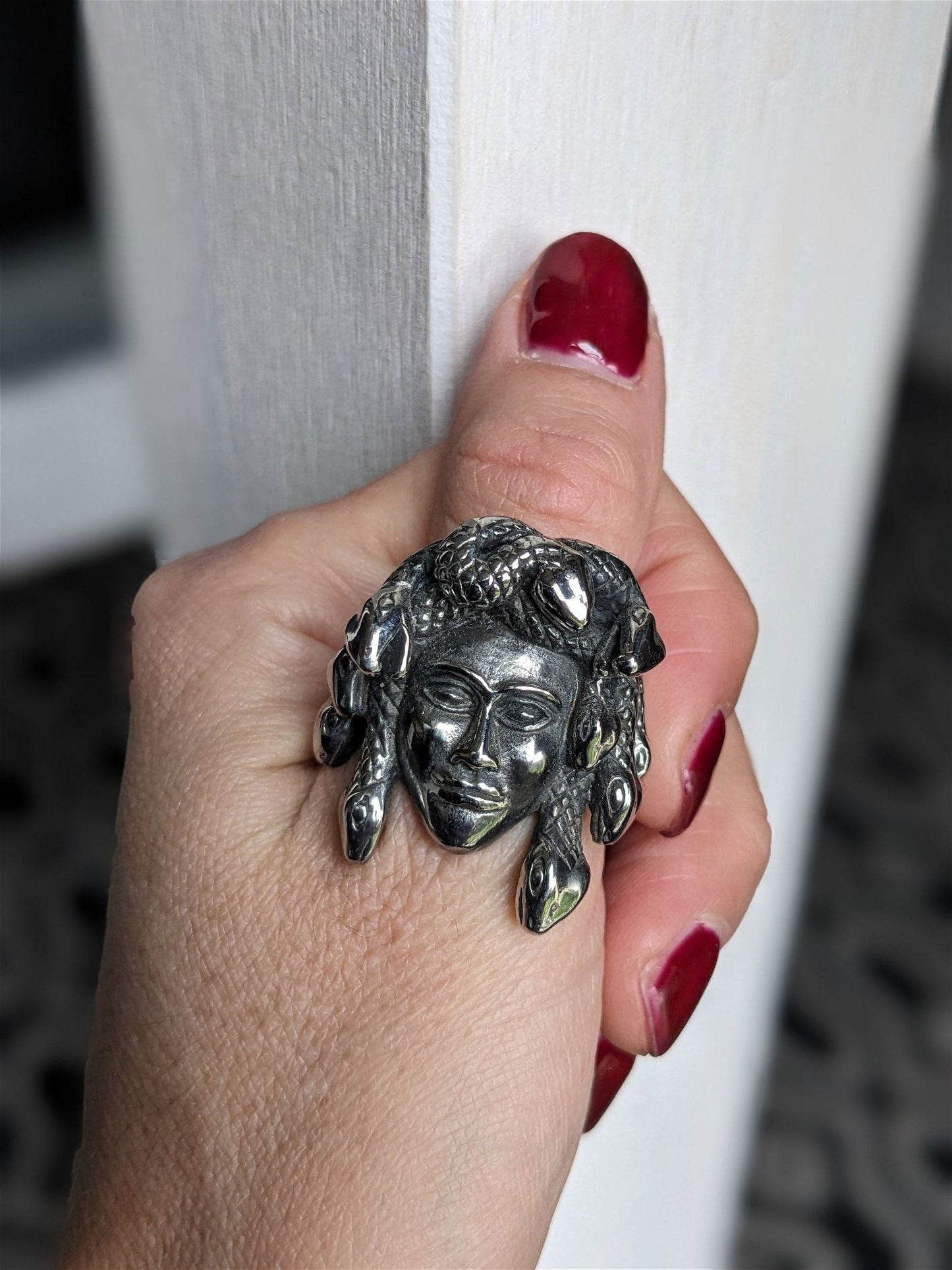 Bague inox T.70 Meduse - Aurore Lune 
