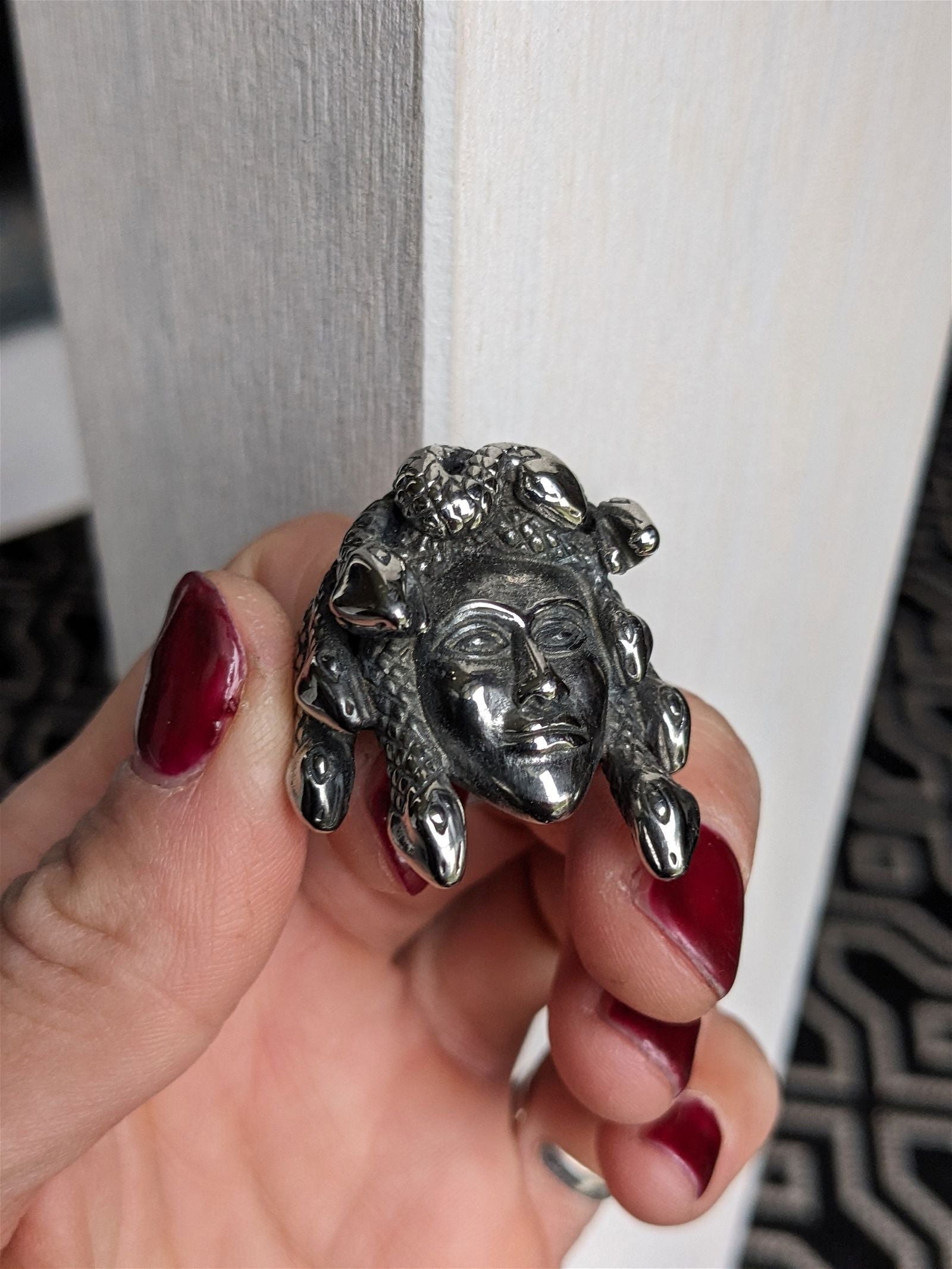 Bague inox T.70 Meduse - Aurore Lune 