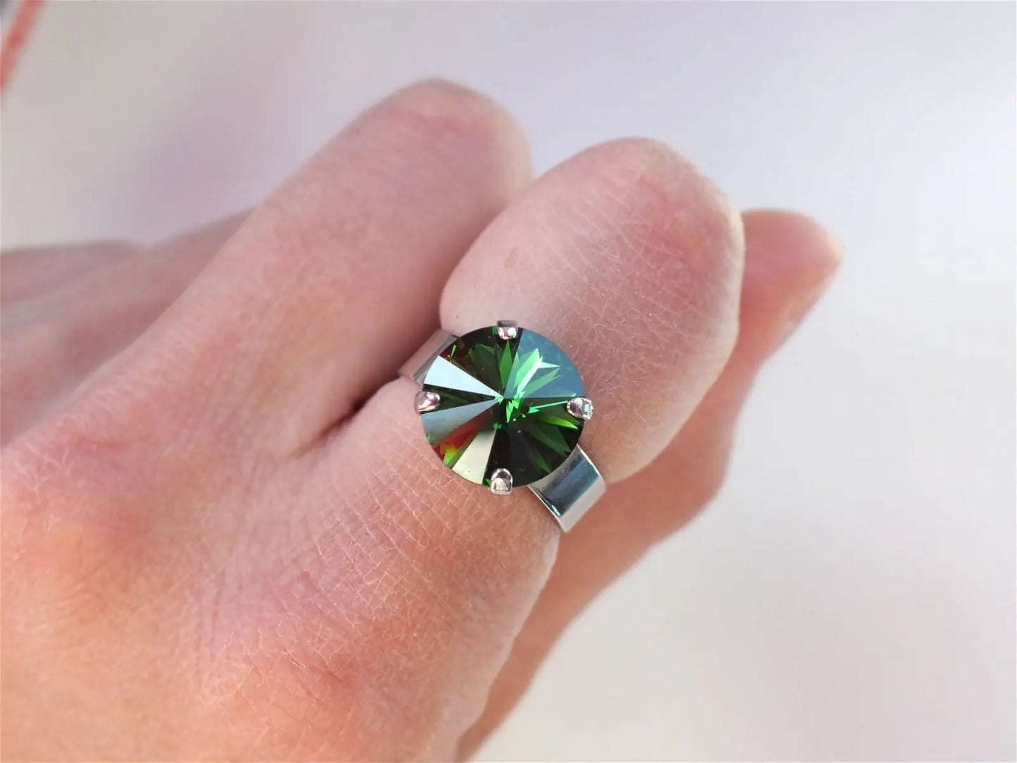 Bague réglable décorée swarovski authentique - Aurore Lune 