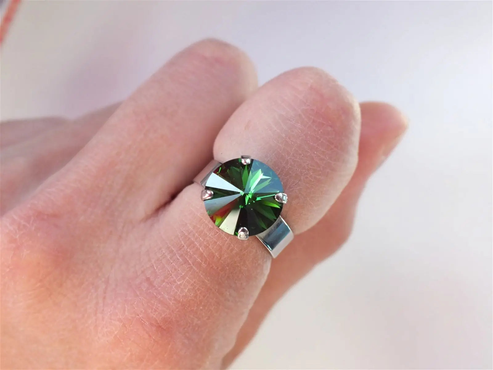 Bague réglable décorée swarovski authentique - Aurore Lune 