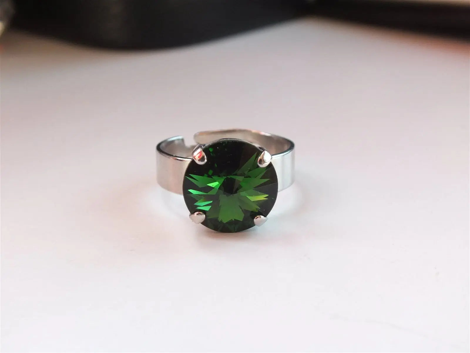 Bague réglable décorée swarovski authentique - Aurore Lune 
