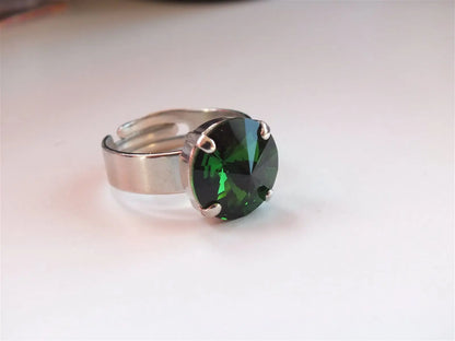 Bague réglable décorée swarovski authentique - Aurore Lune 