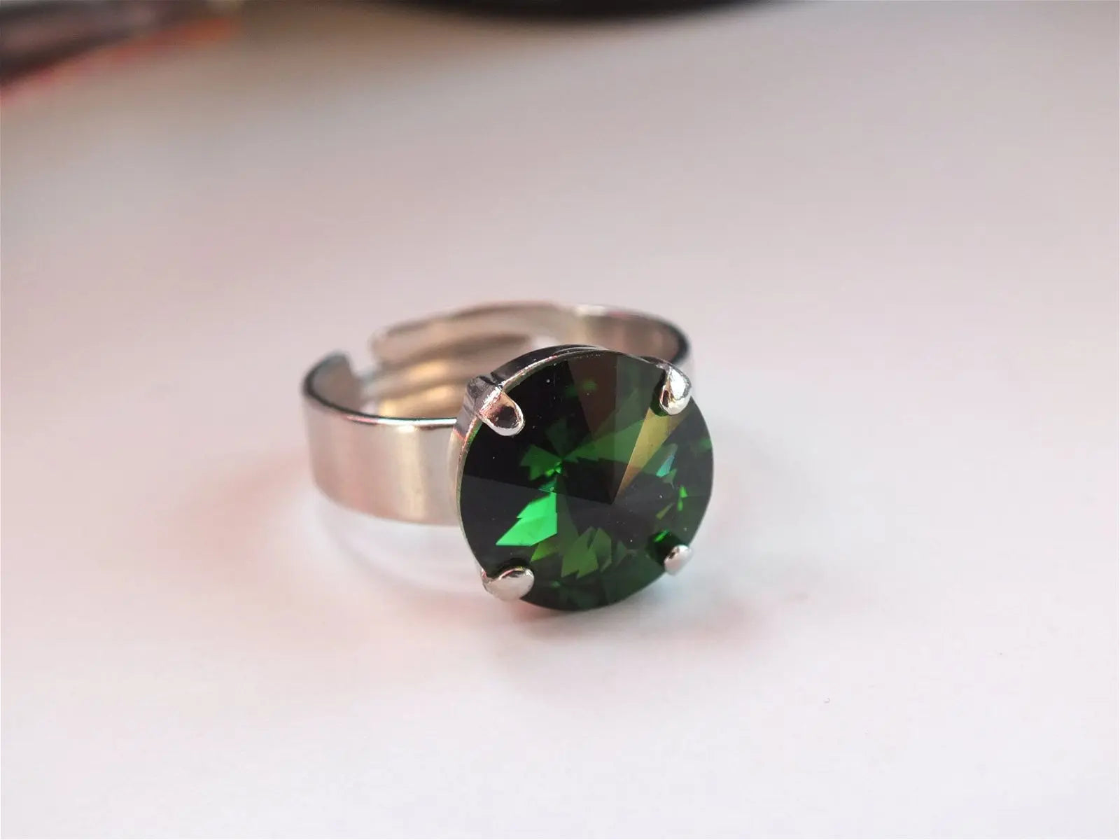 Bague réglable décorée swarovski authentique - Aurore Lune 
