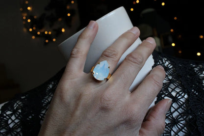 Bague réglable décorée swarovski authentique - Aurore Lune 