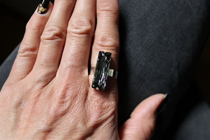 Bague réglable décorée swarovski authentique - Aurore Lune 