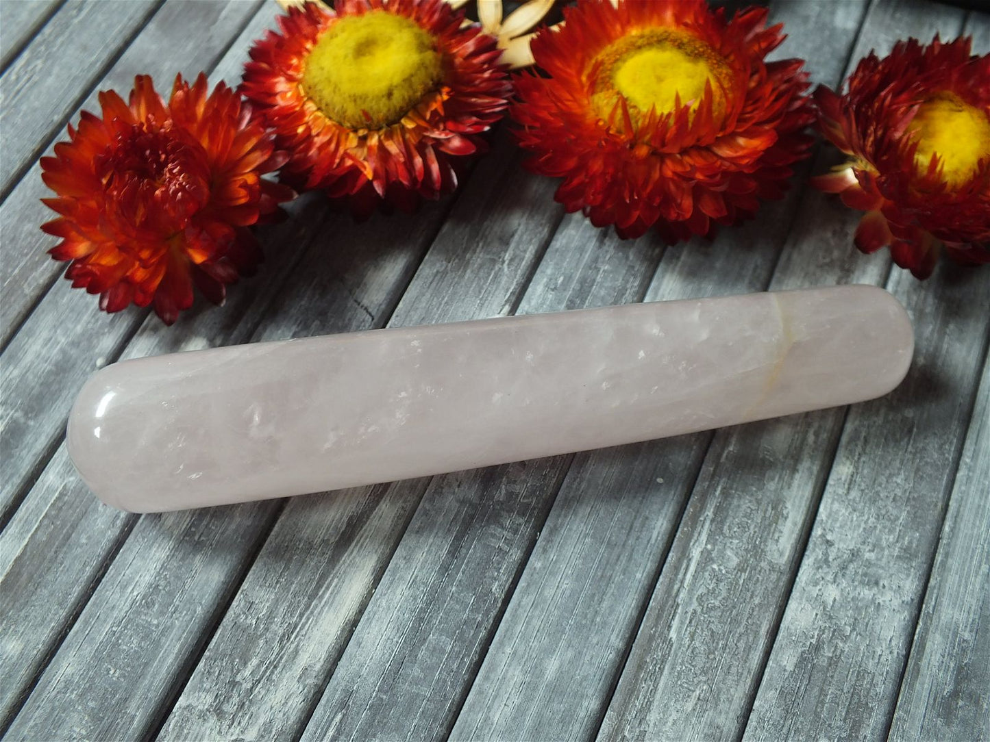 Bâton massage en quartz rose D - Aurore Lune 