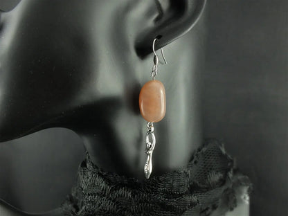 Boucles d'oreilles Déesses pierre de lune - Aurore Lune 