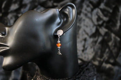 Boucles d'oreilles avec ambre - Aurore Lune 