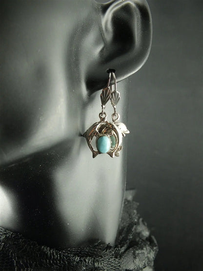 Boucles d'oreilles avec larimars - Aurore Lune 