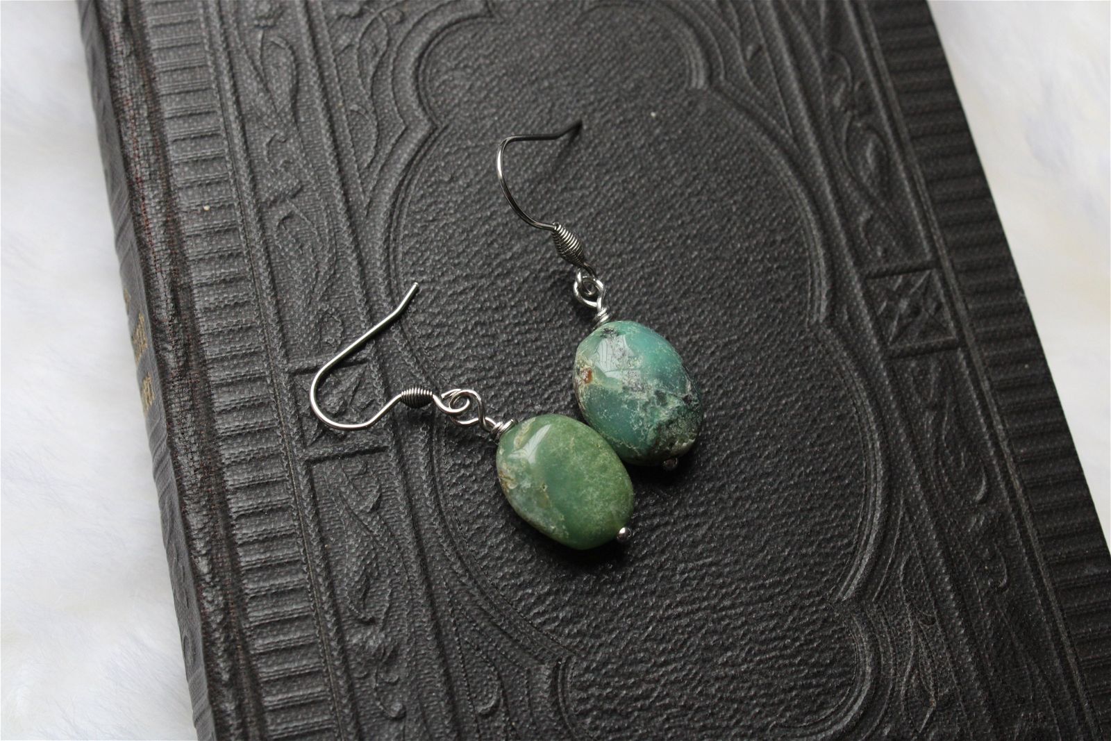 Boucles d'oreilles chrysoprase - Aurore Lune 