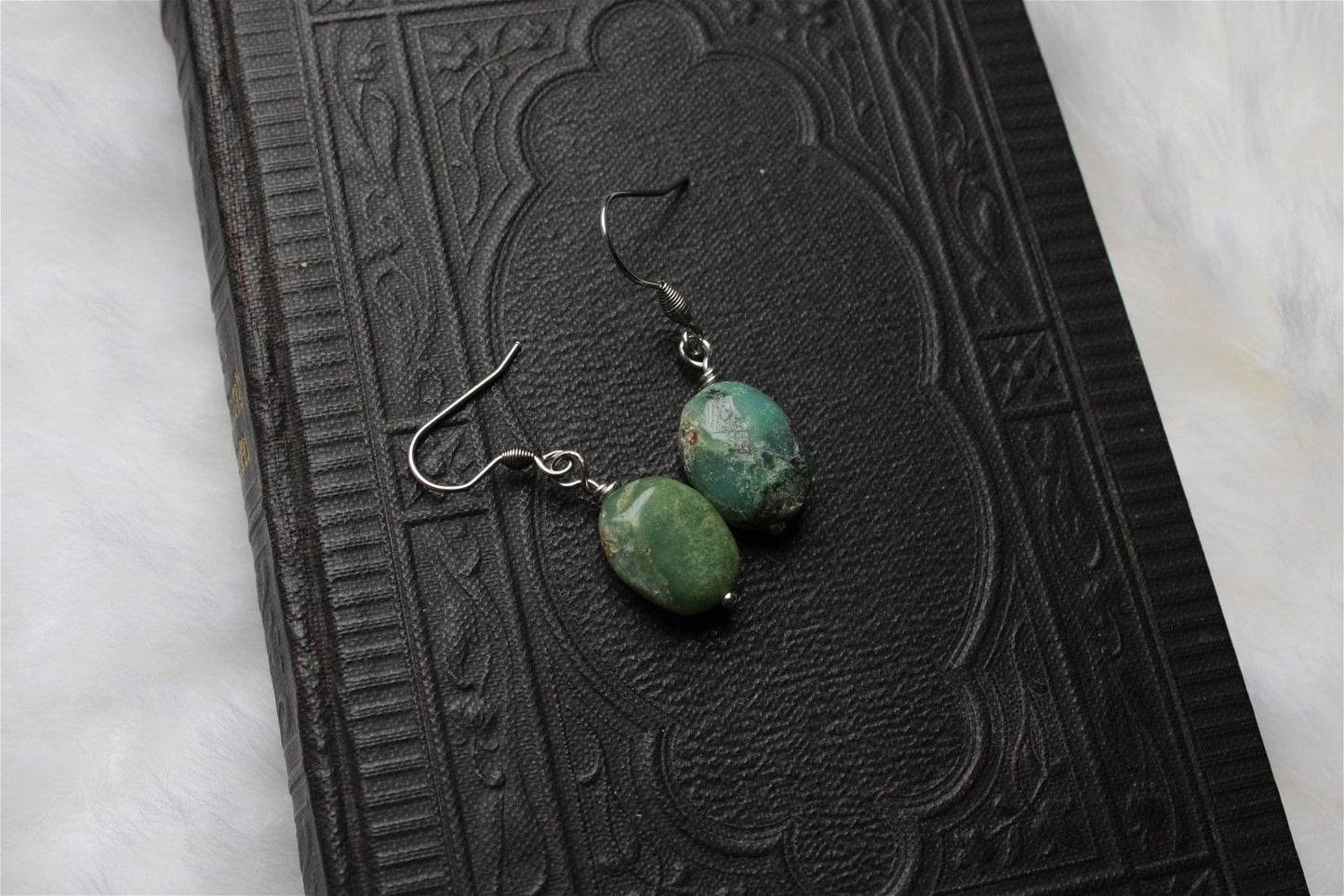 Boucles d'oreilles chrysoprase - Aurore Lune 