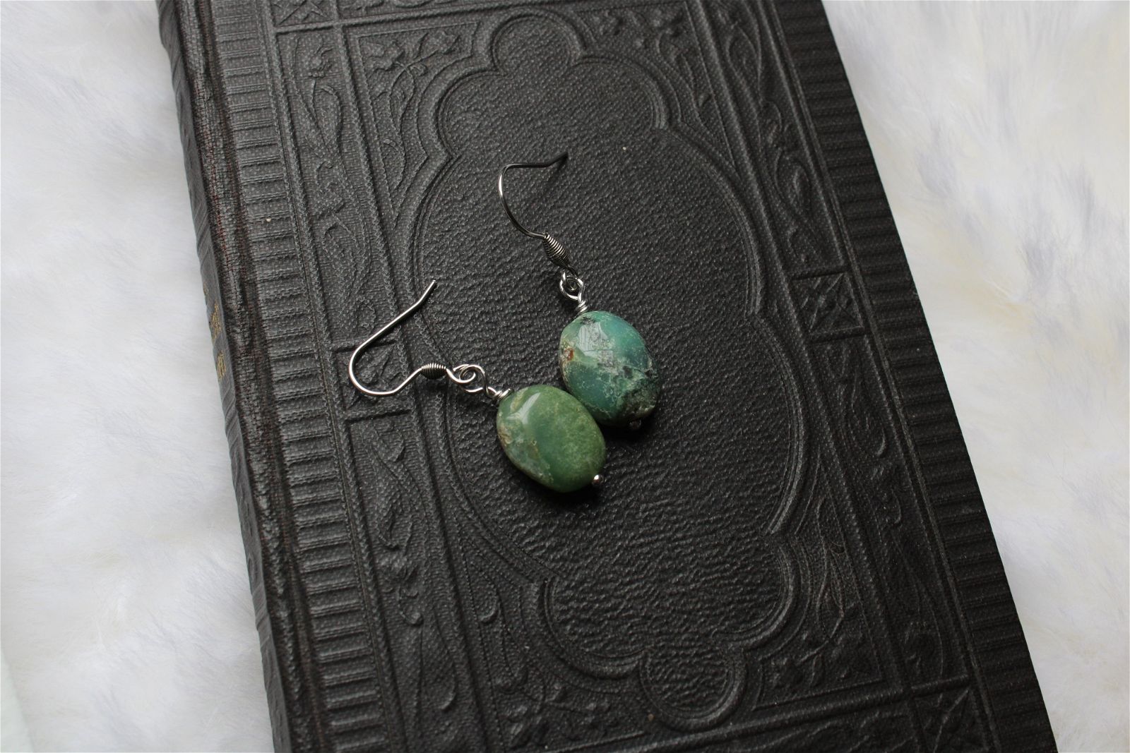 Boucles d'oreilles chrysoprase - Aurore Lune 