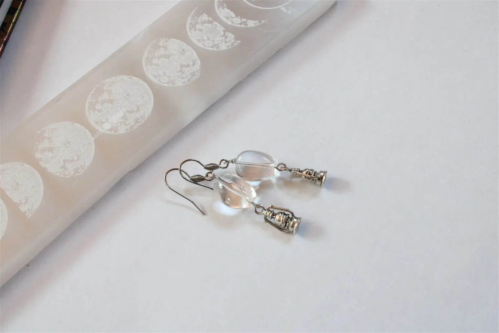 Boucles d'oreilles cristal de roche *Enfant de la Mine* - Aurore Lune 