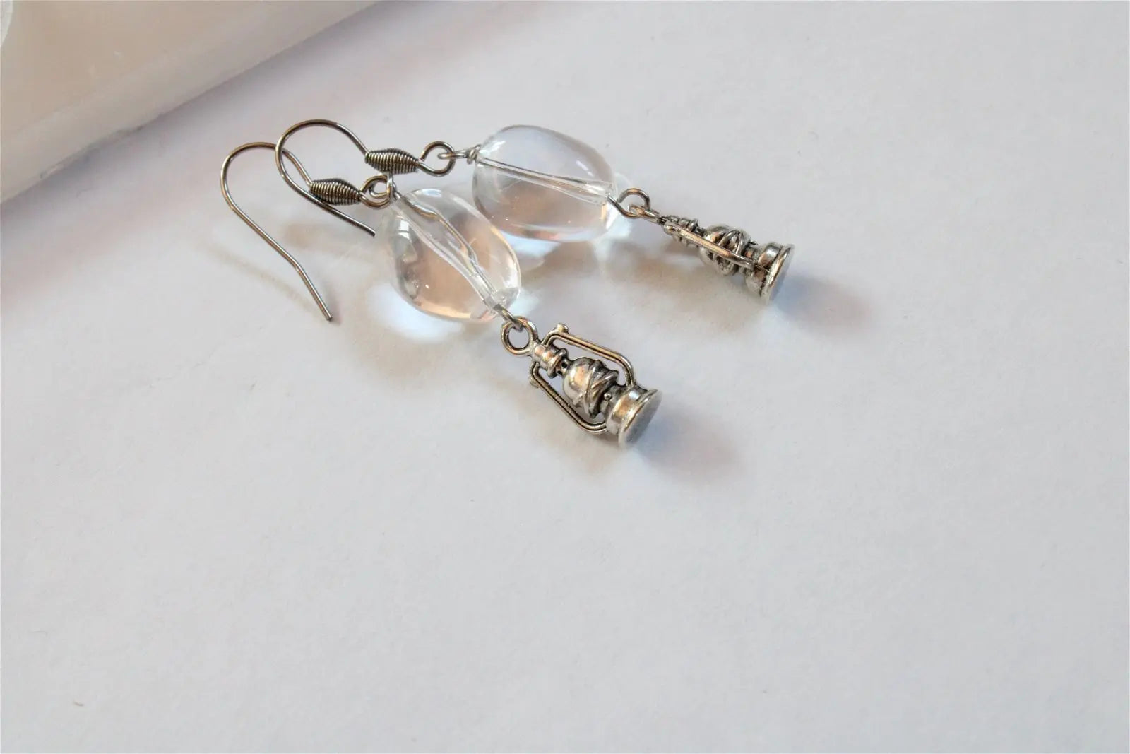 Boucles d'oreilles cristal de roche *Enfant de la Mine* - Aurore Lune 