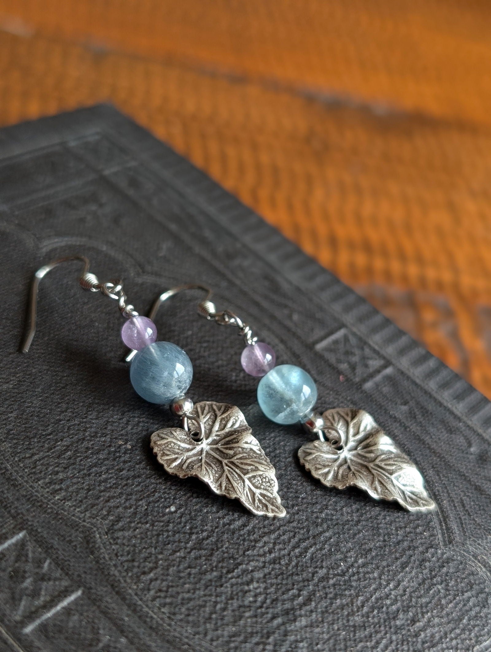Boucles d'oreilles fluorites - Aurore Lune 