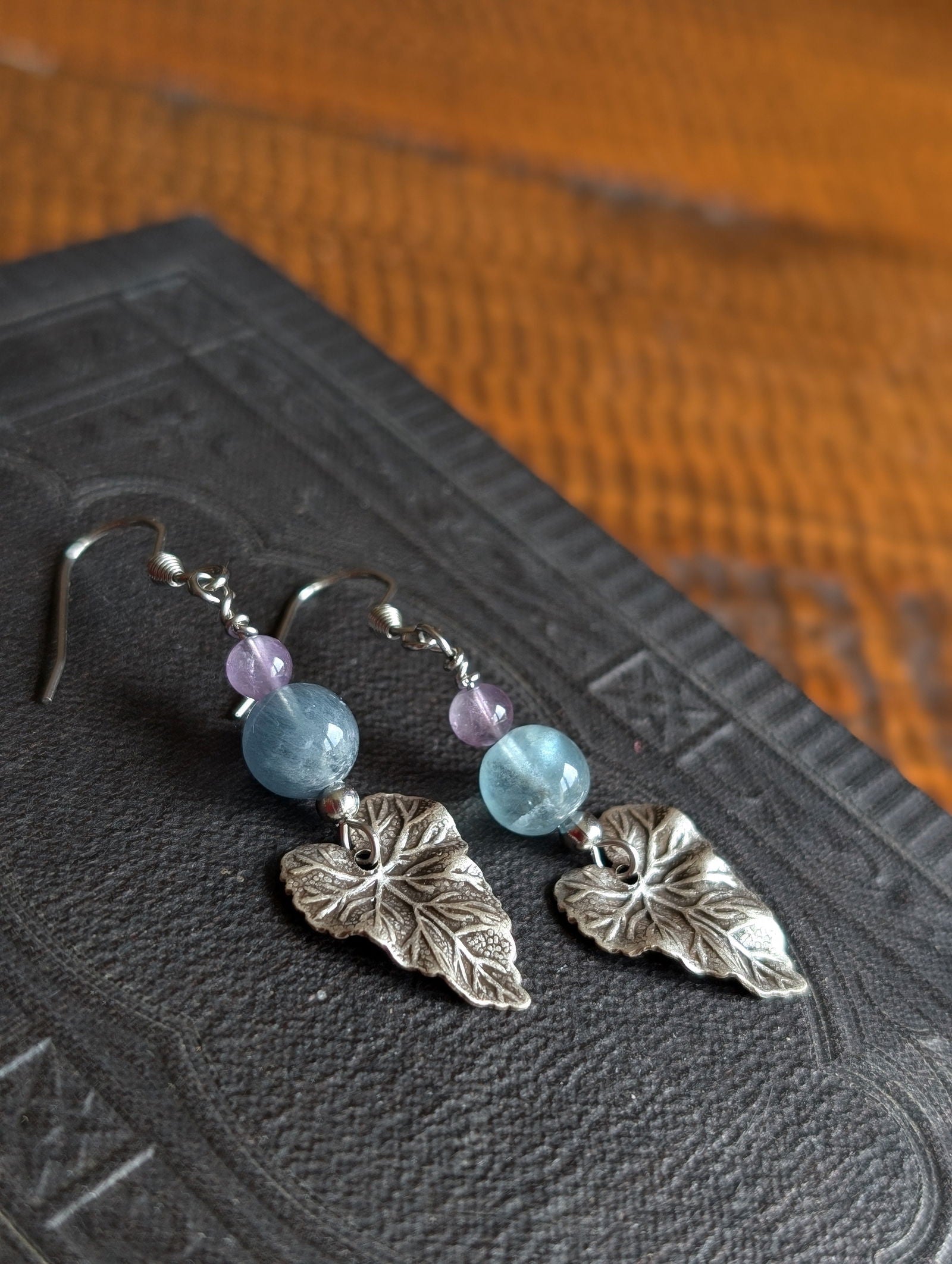 Boucles d'oreilles fluorites - Aurore Lune 