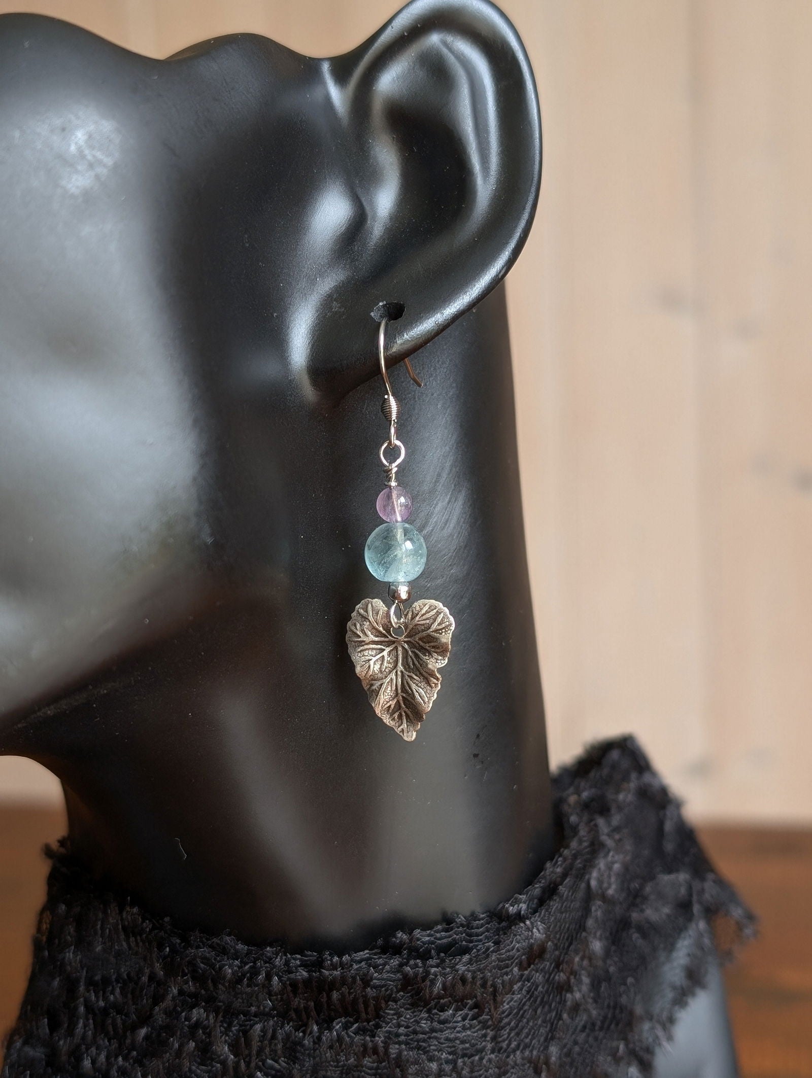 Boucles d'oreilles fluorites - Aurore Lune 