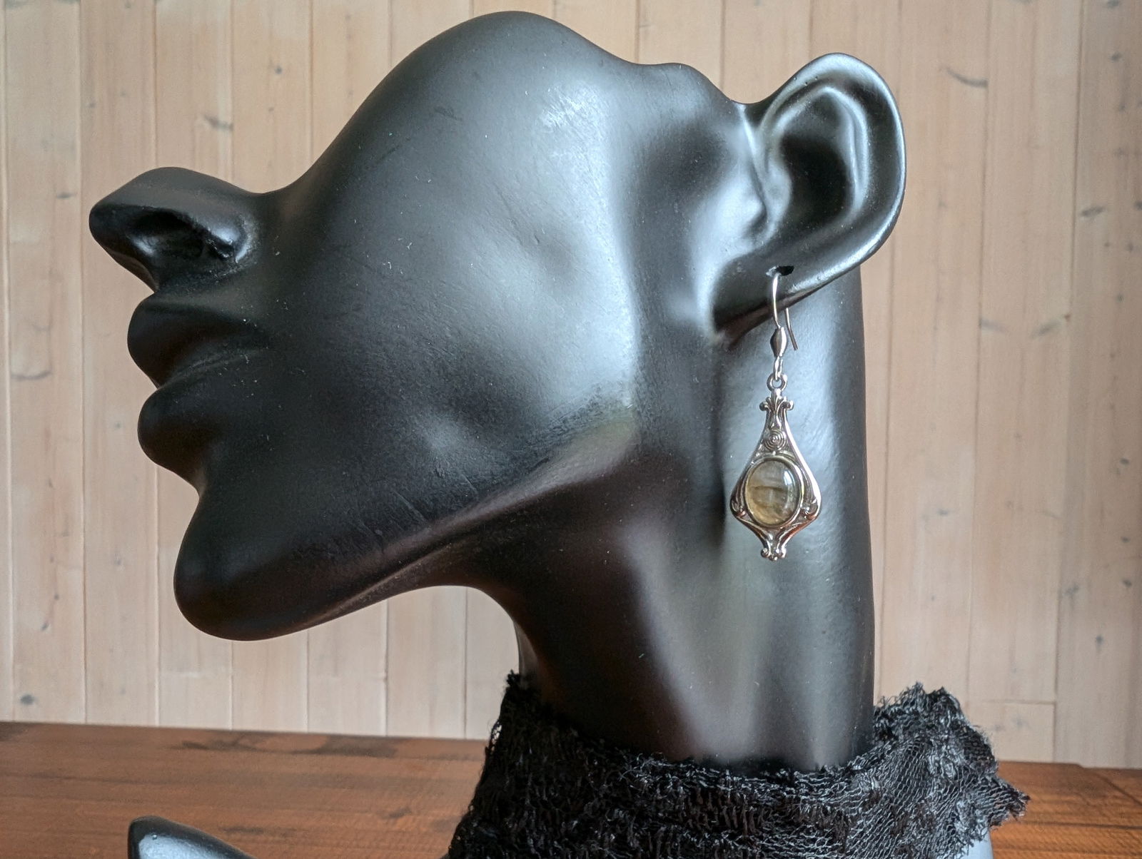 Boucles d'oreilles labradorites - Aurore Lune 