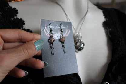 Boucles d'oreilles pierre de soleil - Aurore Lune 
