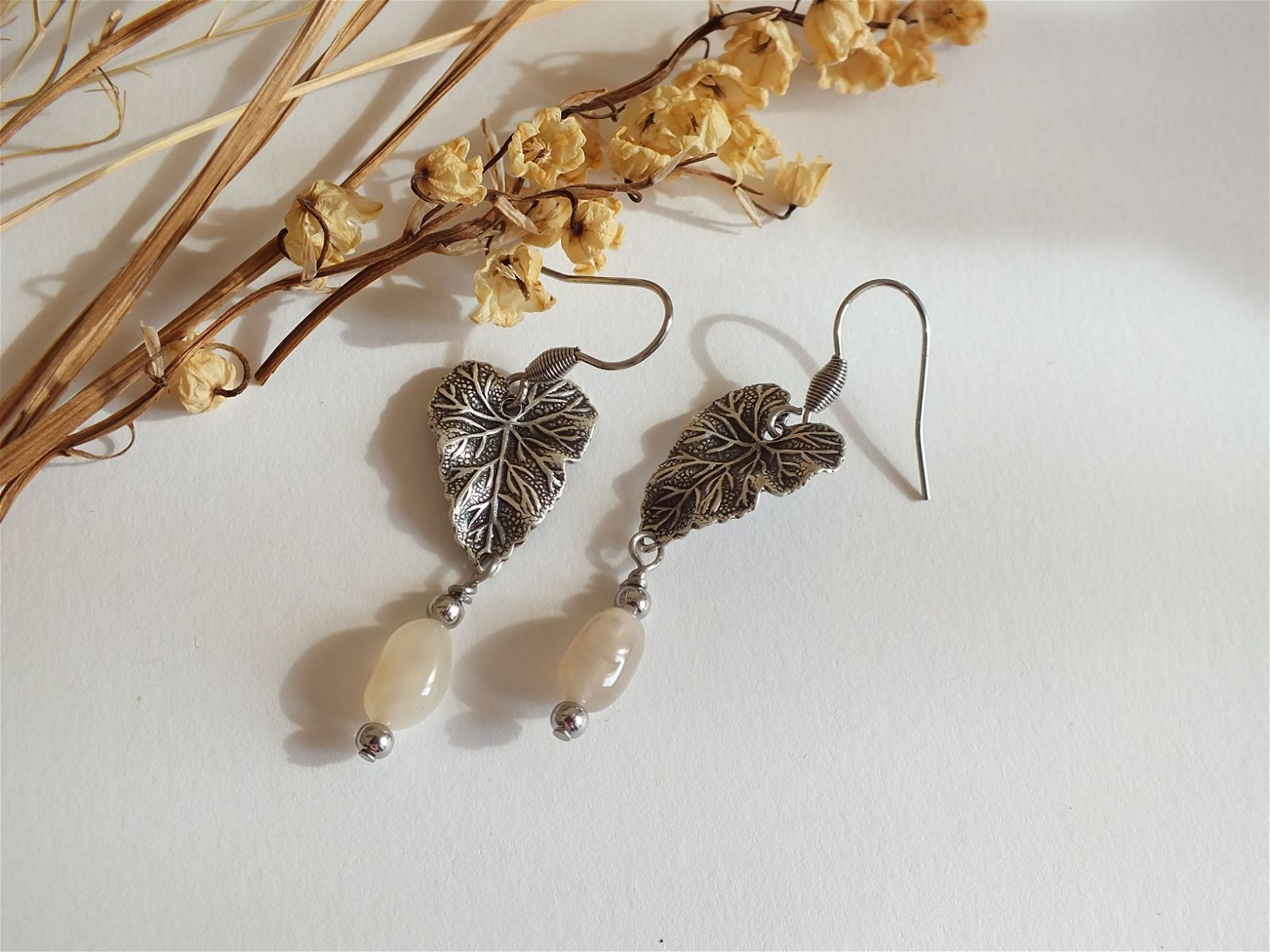 Boucles d'oreilles pierres de lune - Aurore Lune 