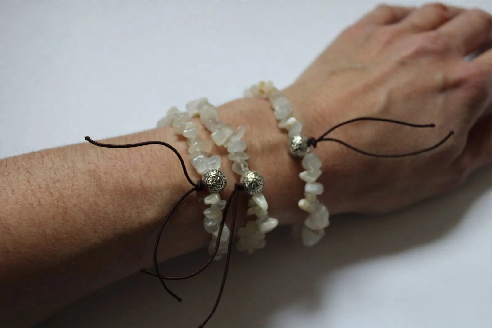 Bracelet en pierre de lune 16 cm - Aurore Lune 