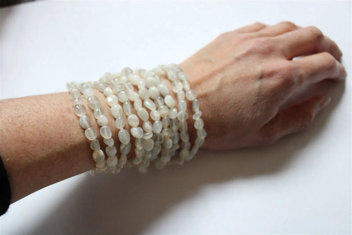 Bracelet en pierre de lune 17 cm - Aurore Lune 
