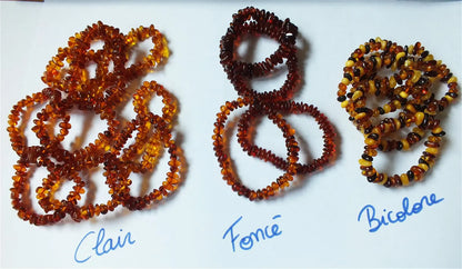 Bracelet enfant ambre 13 cm - Aurore Lune 