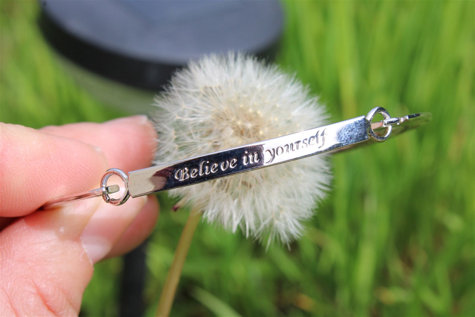 Bracelet inox "believe in yourself" CROIS EN TOI - Aurore Lune 