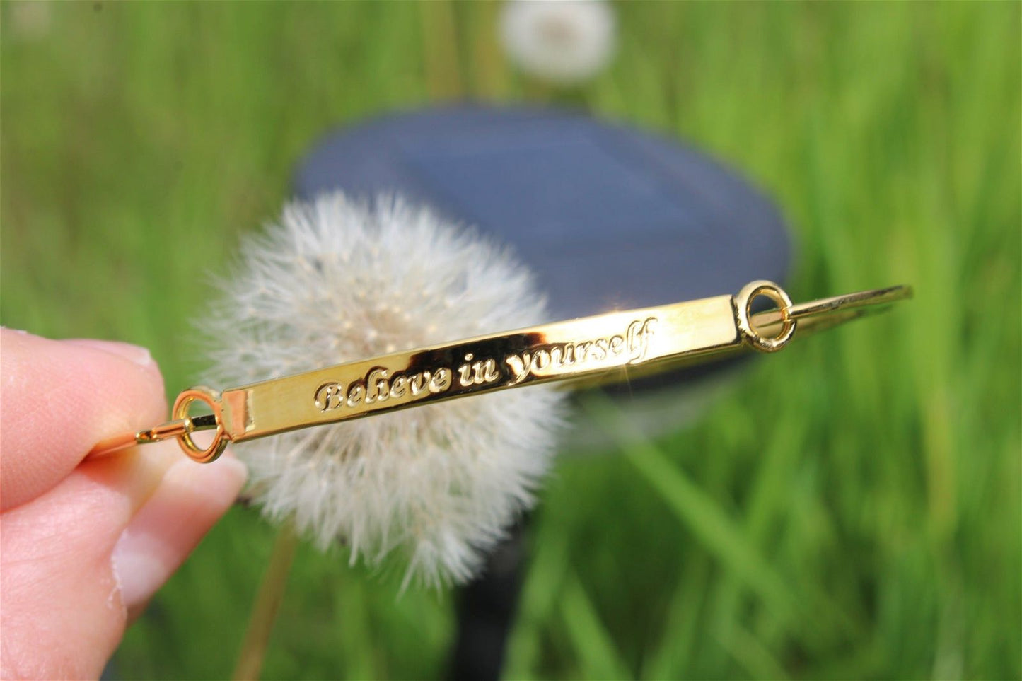 Bracelet inox "believe in yourself" doré CROIS EN TOI - Aurore Lune 