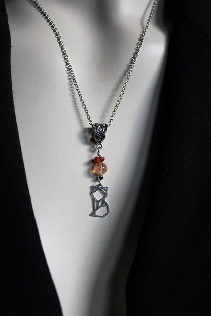 COLLECTION RENARDS Collier pierre de soleil - Aurore Lune 