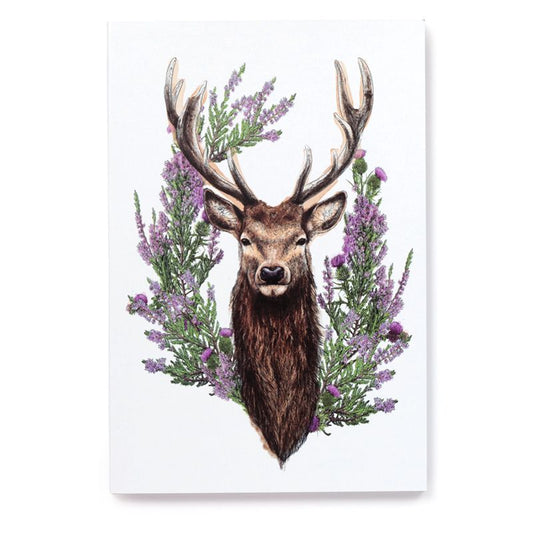 Cahier A5 en papier recyclé - Wild Stag Cerf - Aurore Lune 