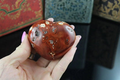 Coeur en cornaline - Aurore Lune 