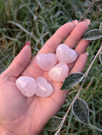 Coeur en quartz rose 3 cm - Aurore Lune 