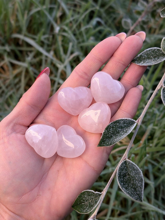 Coeur en quartz rose 3 cm - Aurore Lune 