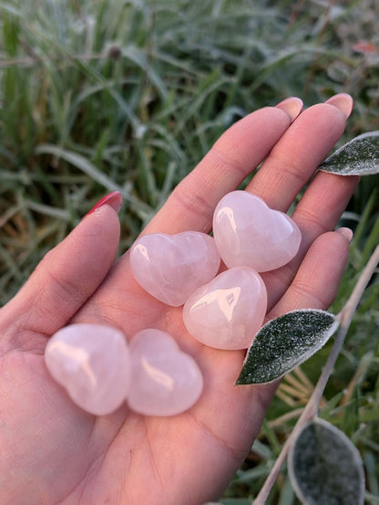 Coeur en quartz rose 3 cm - Aurore Lune 