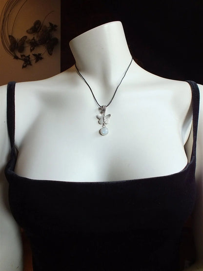 Collection papillon labradorite blanche - Aurore Lune 