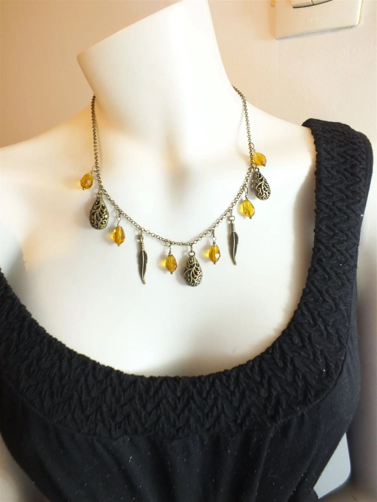Collier Automnal unique et original - Aurore Lune 
