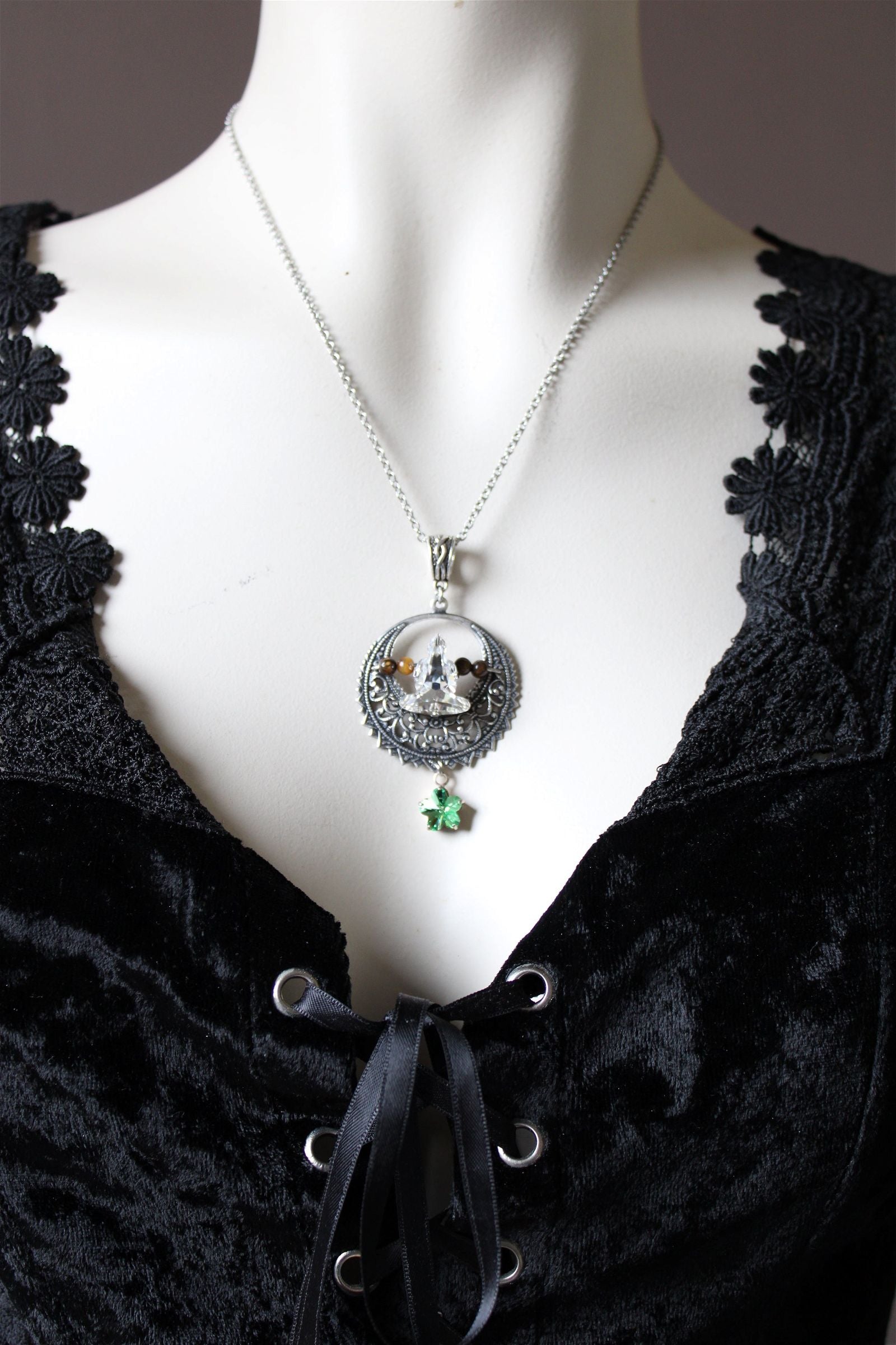 Collier SWAROVSKI Bouddha - Aurore Lune 