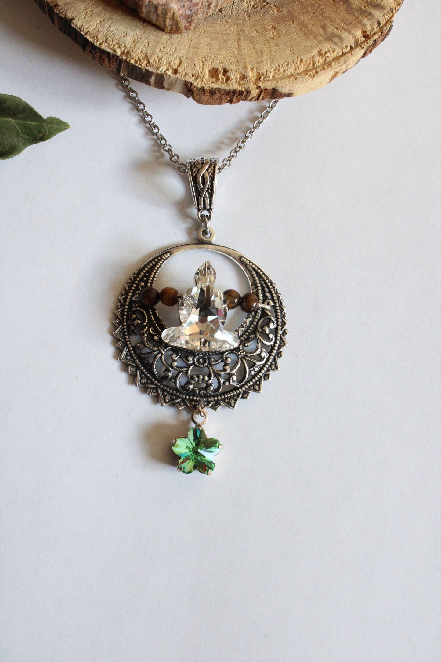 Collier SWAROVSKI Bouddha - Aurore Lune 