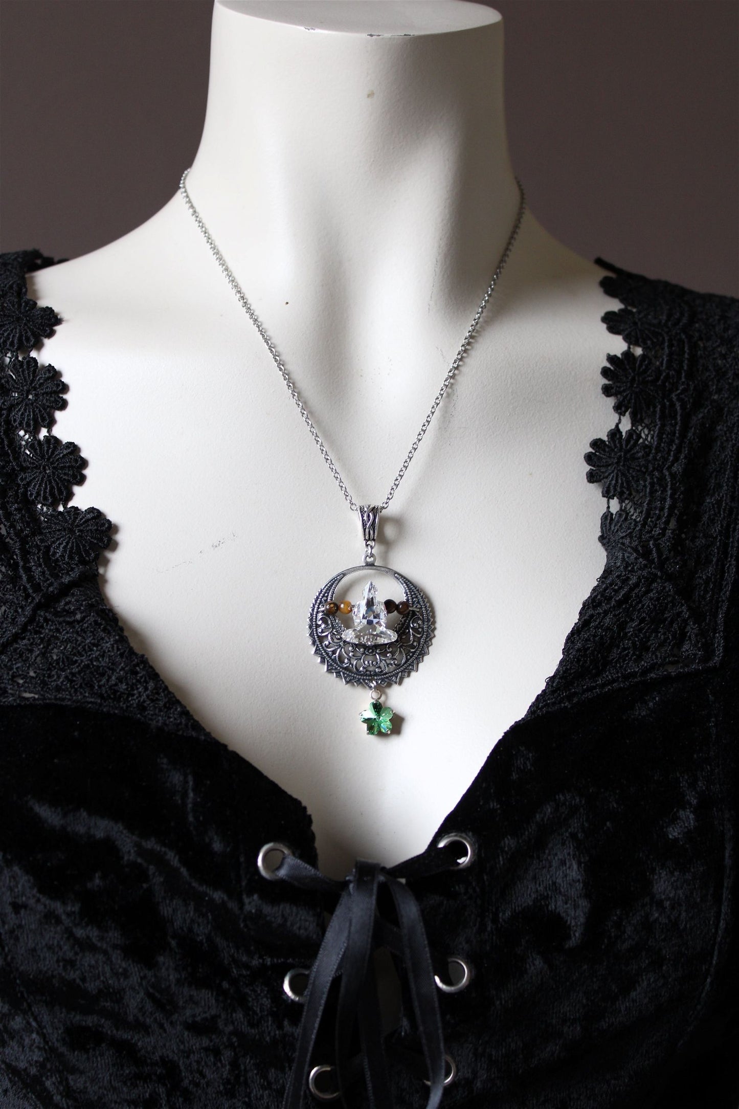 Collier SWAROVSKI Bouddha - Aurore Lune 