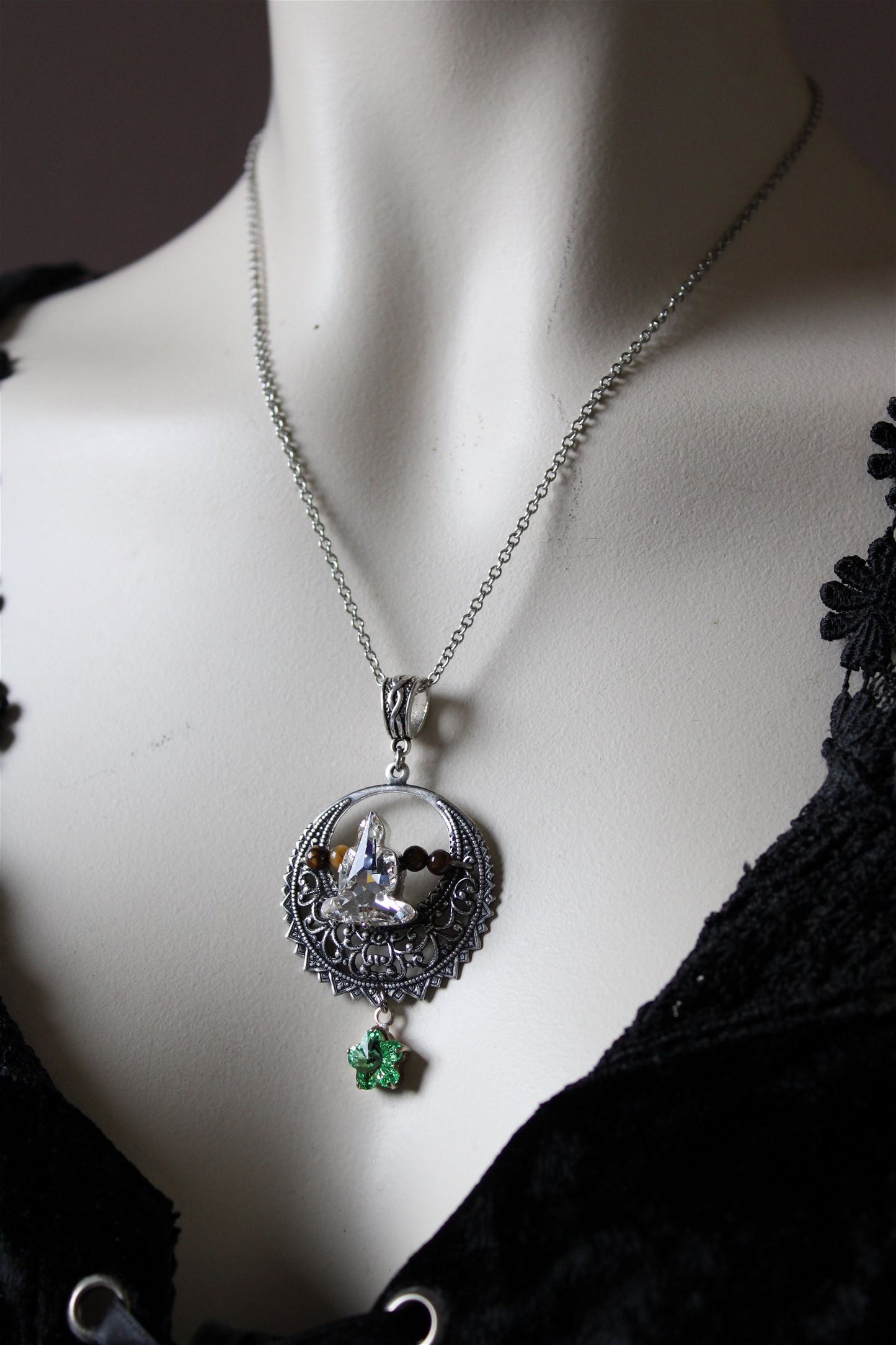 Collier SWAROVSKI Bouddha - Aurore Lune 