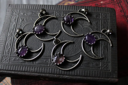 Collier améthyste et Lune - Aurore Lune 