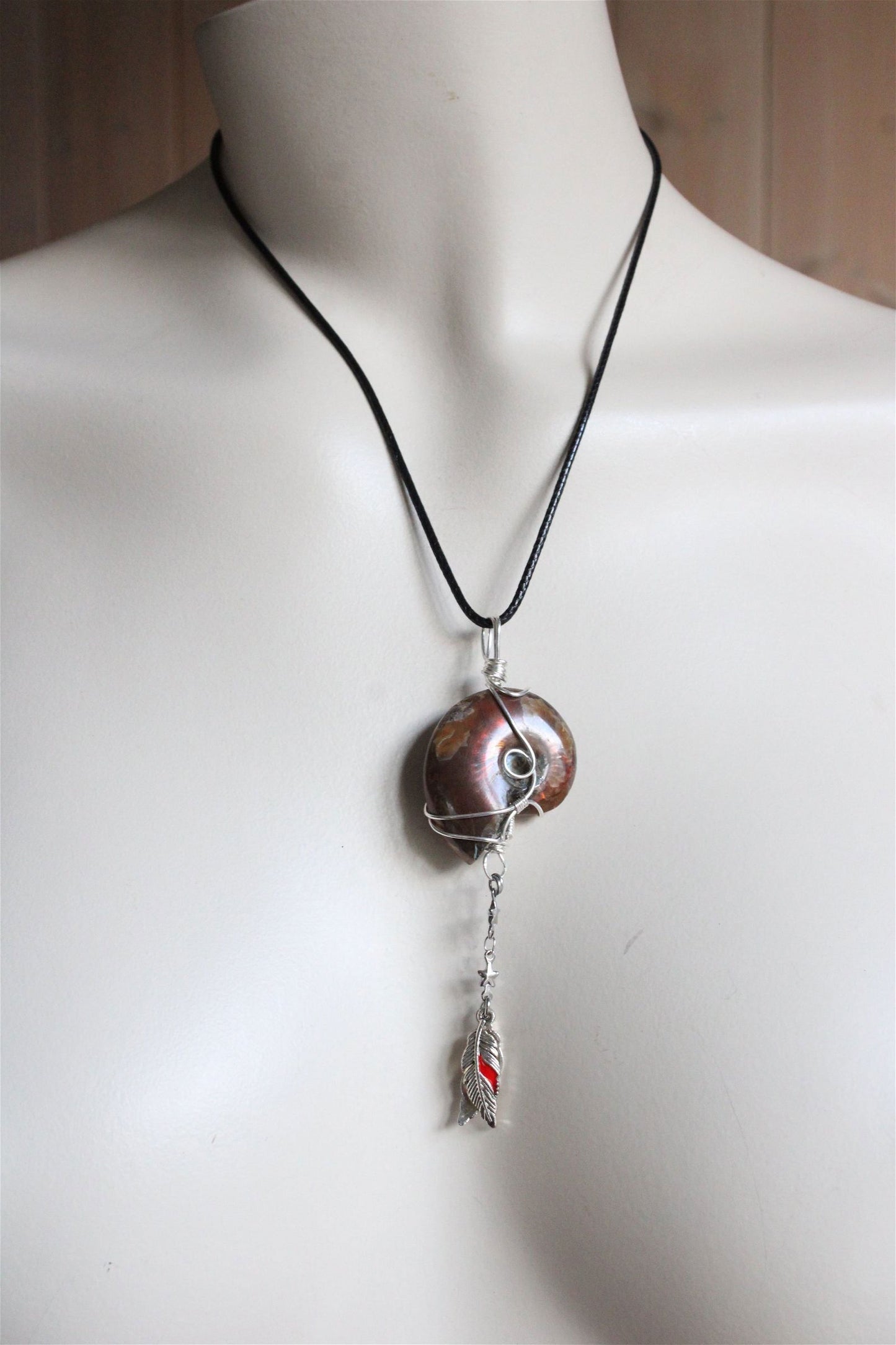 Collier ammonite recto verso - Aurore Lune 