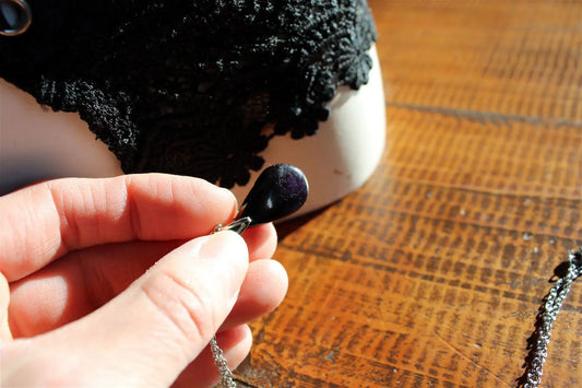 Collier avec Purpurite - Aurore Lune 