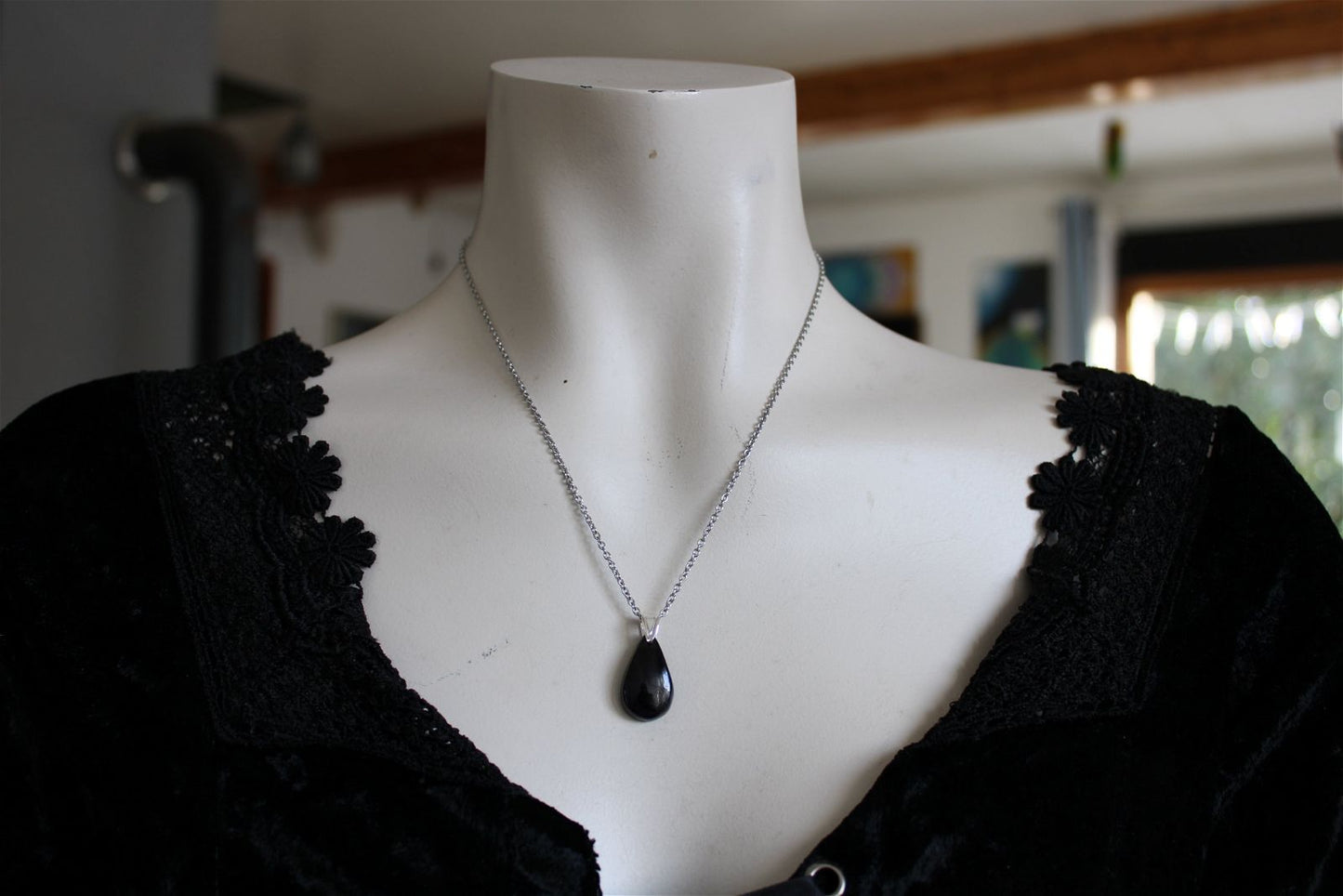 Collier avec Purpurite - Aurore Lune 