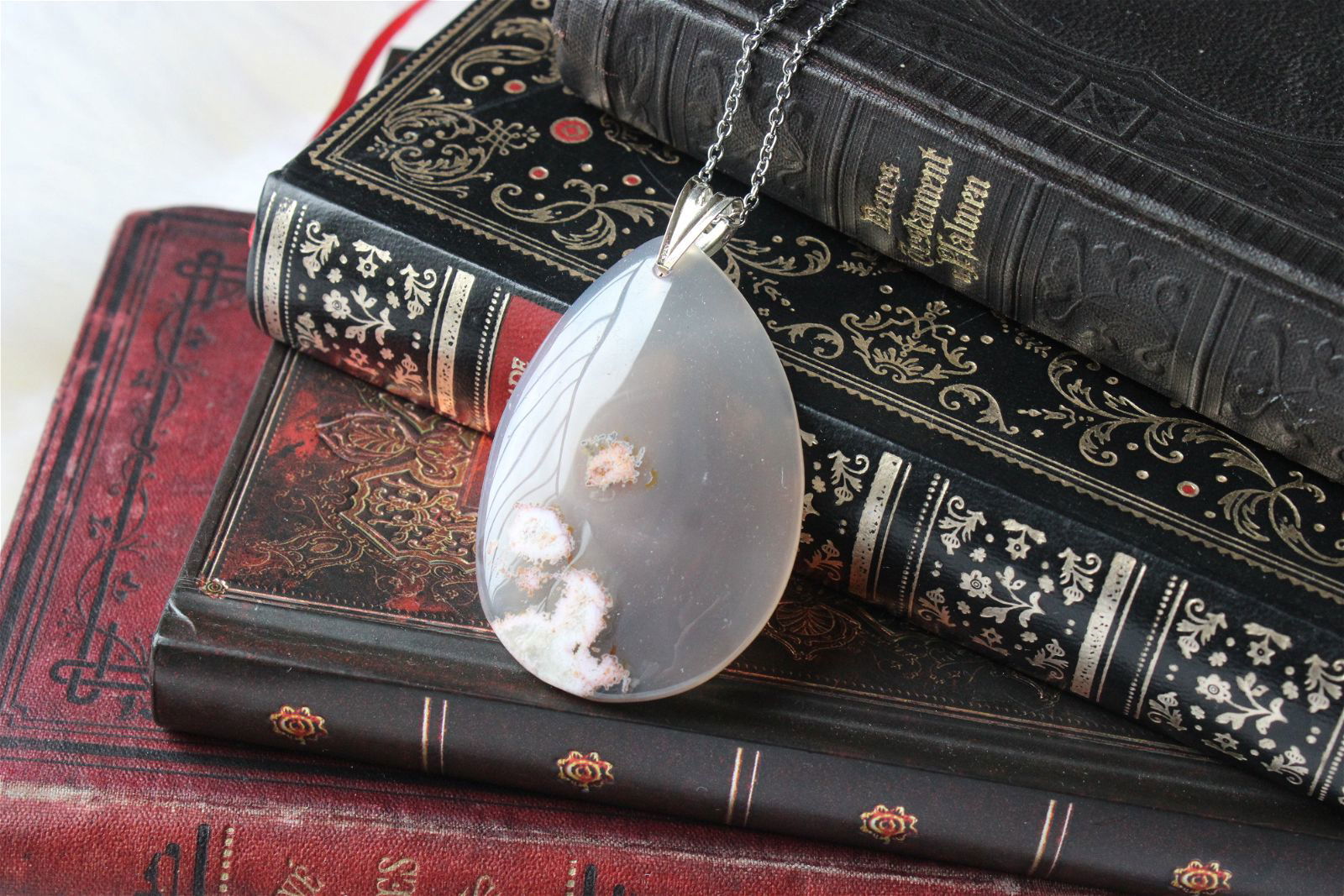Collier avec agate - Aurore Lune 